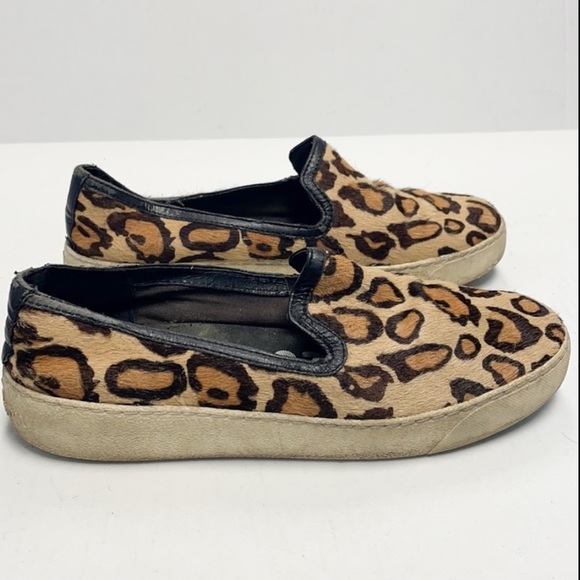 Sam Edelman leopard calf hair slip on sneakers - Picture 2 of 5